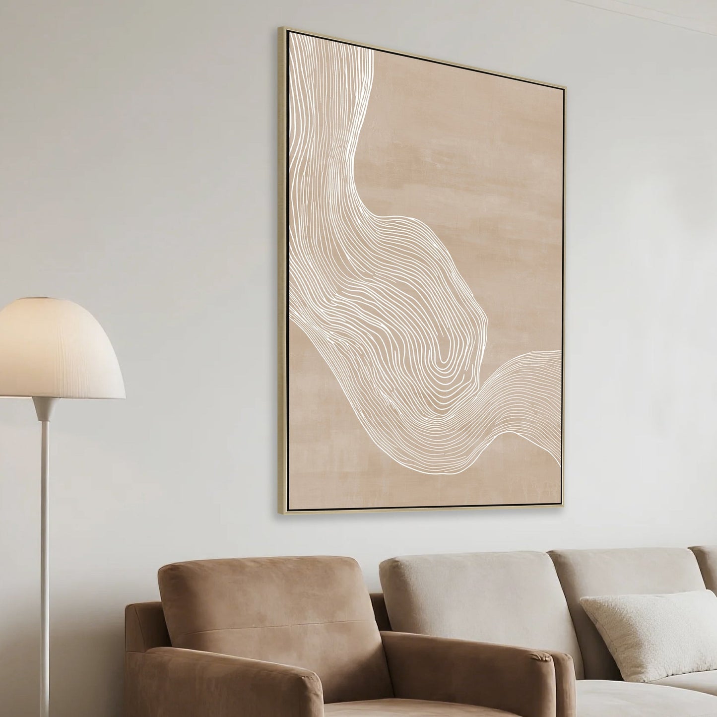 CAR12250-CLO 80 x 120cm Framed Canvas - Natural