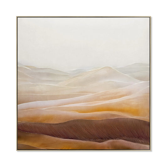 CAR12256-CLO 100 x 100cm Framed Canvas - Natural