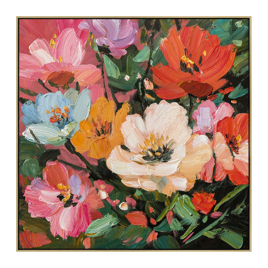 CAR12304-CLO 80 x 80cm Framed Canvas - Light Natural