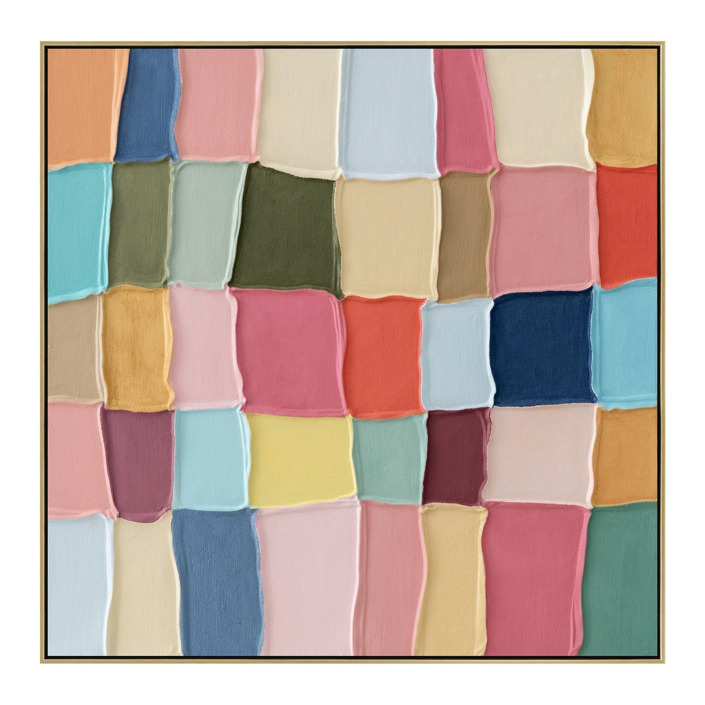 CAR12308-CLO 100 x 100cm Framed Canvas - Light Natural