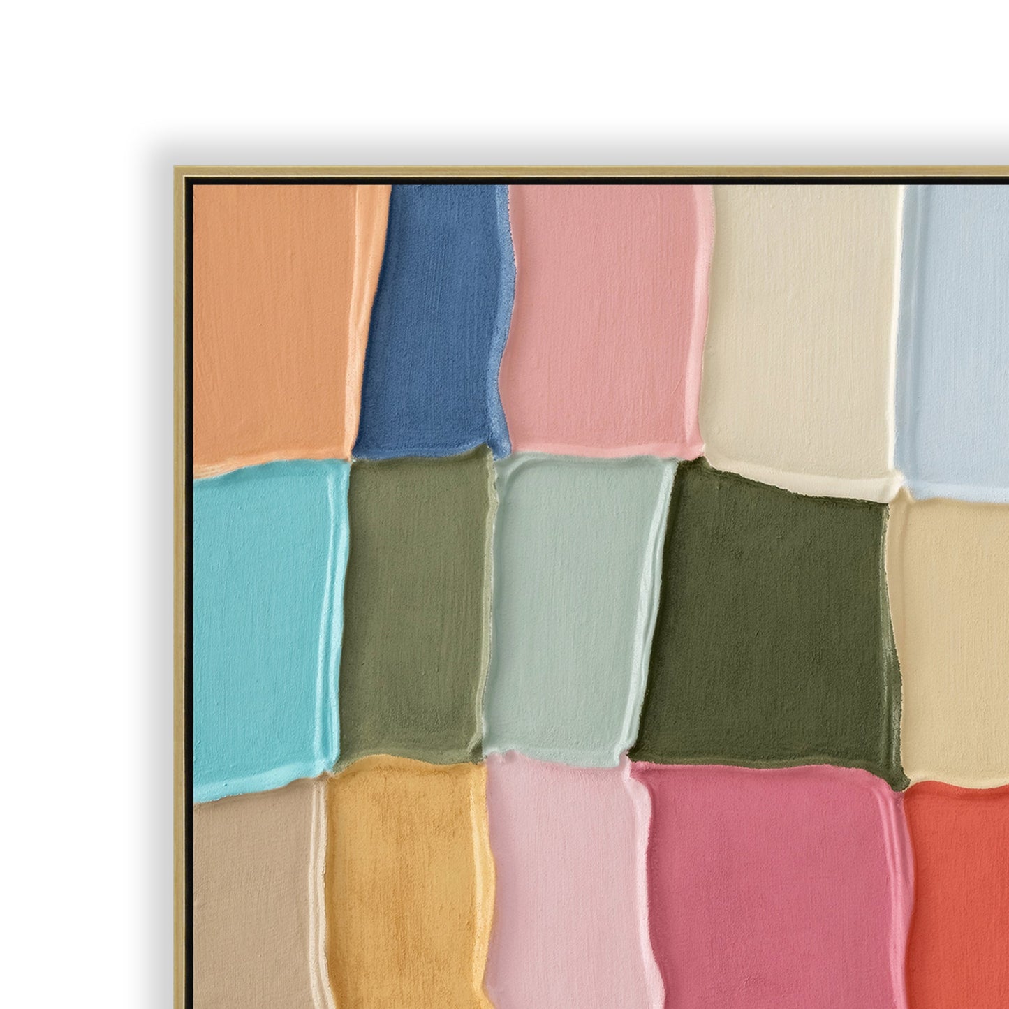 CAR12308-CLO 100 x 100cm Framed Canvas - Light Natural