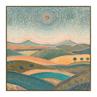 CAR12311-CLO 80 x 80cm Framed Canvas - Light Natural