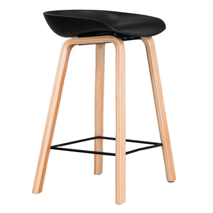 Claire Bar Stool - Black And Natural