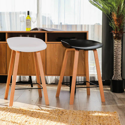 Claire Bar Stool - Black And Natural