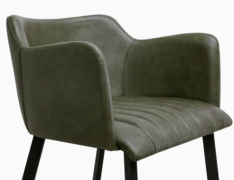 Andorra Bar Stool - Vintage Green Vegan Leather