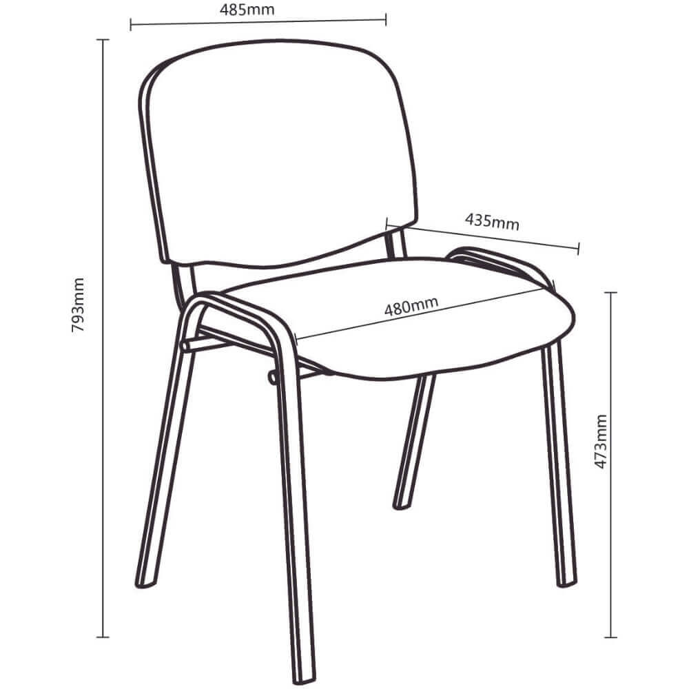 Apollo Stackable Office Chair - Black