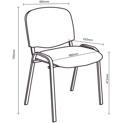 Apollo Stackable Office Chair - Black