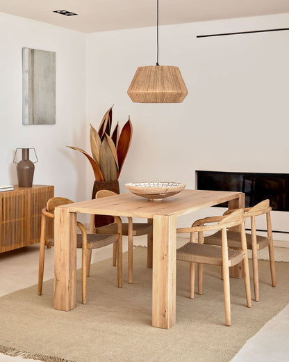 Arina 160cm x 90cm Wooden Dining Table - Natural