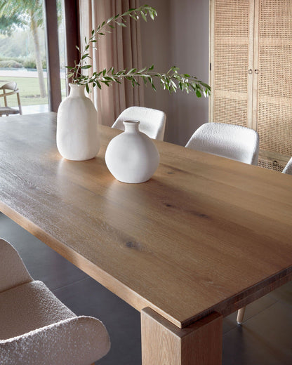 Arina 200cm x 100cm Wooden Dining Table - Natural