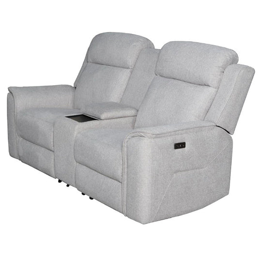Cabana 2 Seater Fabric Electric Recliner Sofa - Light Grey