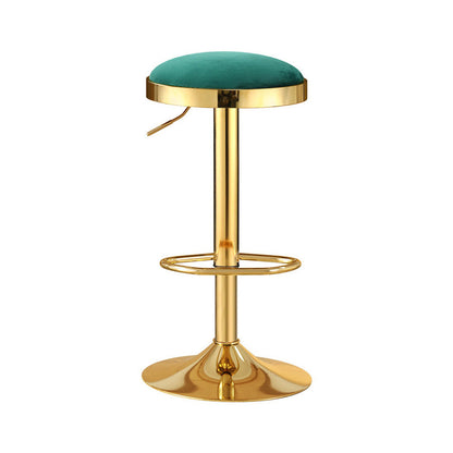 2x Artiss Bar Stools Kitchen Dining Chairs Velvet Padded Stool Green