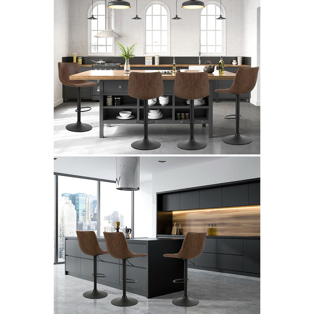 Kitchen Bar Stools Gas Lift Stool Chairs Swivel Barstools Vintage Fabric