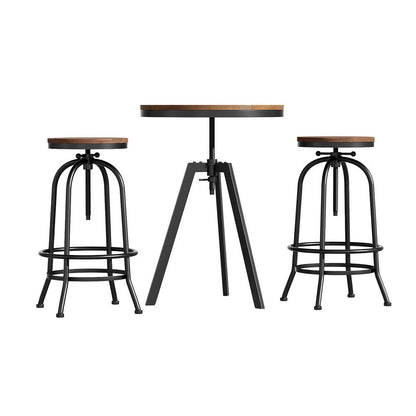 Artiss Bar Table Stools Set Dining Desk Industrial Kitchen Chairs Cafe Pub