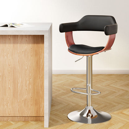 Artiss Wooden Bar Stool - Black