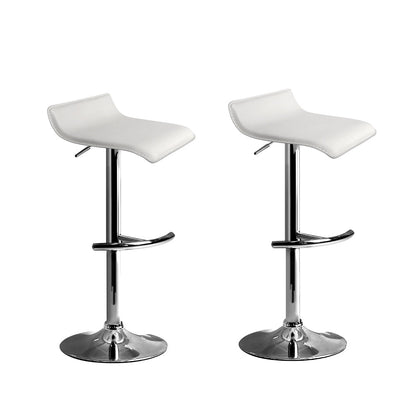 Artiss Set of 2 PU Leather Bar Stools - White
