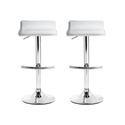 Artiss Set of 2 PU Leather Bar Stools - White