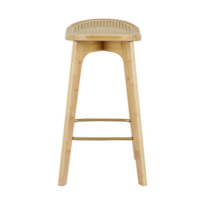 Artiss 4x Bar Stools Bamboo Rattan Stool Counter Chair Kitchen Barstools