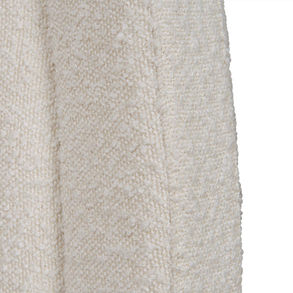 Queen Sized Bed Frame - Ivory White Boucle with Storage