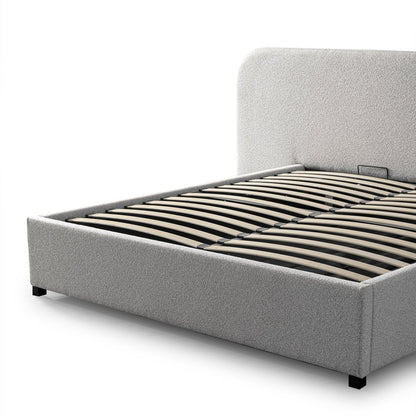 King Sized Bed Frame - Clay Grey with storage