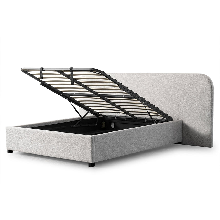 Queen Sized Bed Frame - Clay Grey with storage