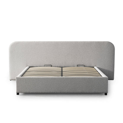 Queen Sized Bed Frame - Clay Grey with storage