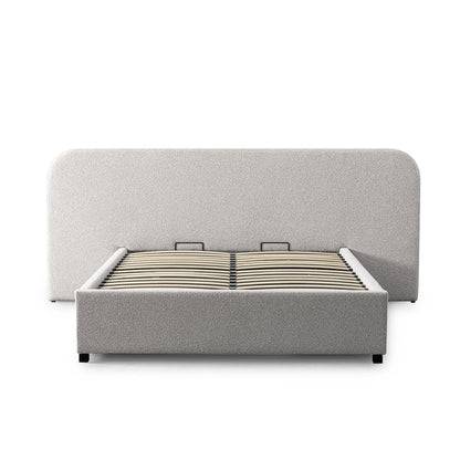 Queen Sized Bed Frame - Clay Grey with storage