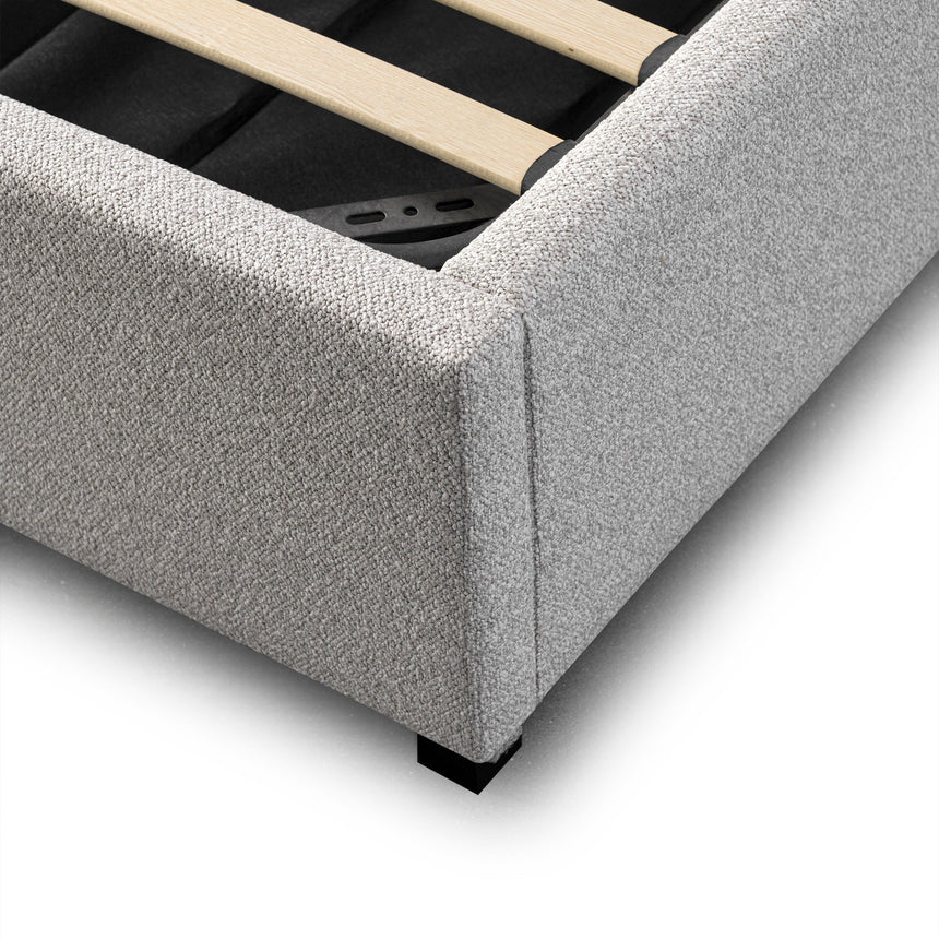 Queen Sized Bed Frame - Clay Grey with storage
