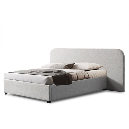 Queen Sized Bed Frame - Clay Grey with storage