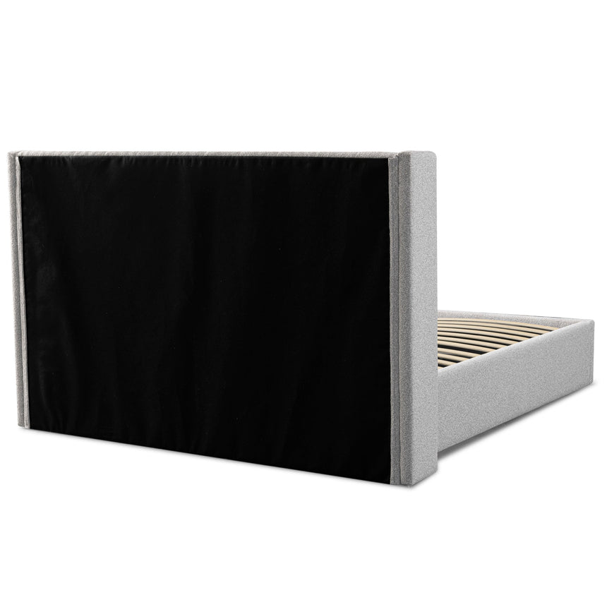 King Bed Frame - Wide Base in Clay Grey