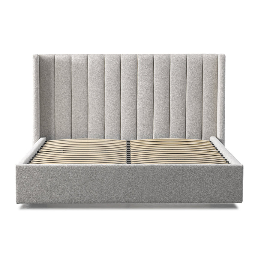 King Bed Frame - Wide Base in Clay Grey
