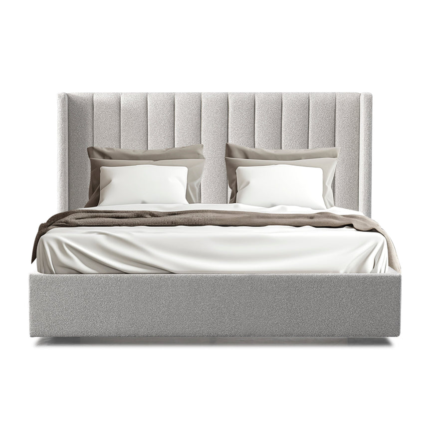 King Bed Frame - Wide Base in Clay Grey
