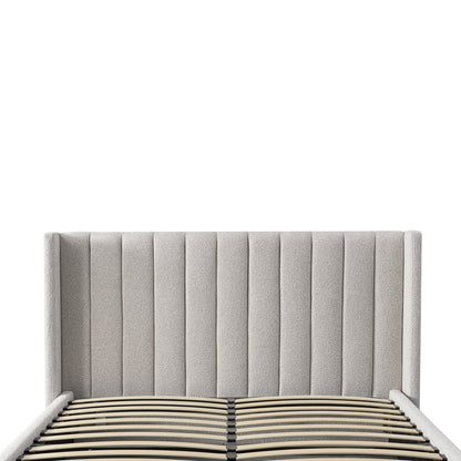 King Bed Frame - Wide Base in Clay Grey