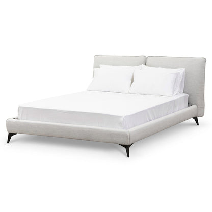 Fabric King Bed - Pearl Grey