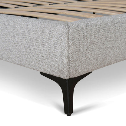 Fabric King Bed Frame - Clay Grey