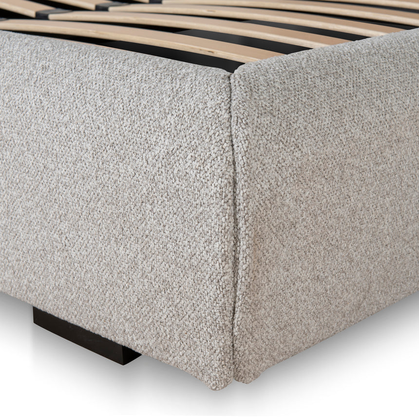 Fabric Queen Bed Frame - Clay Grey