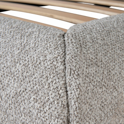 Fabric Queen Bed Frame - Clay Grey