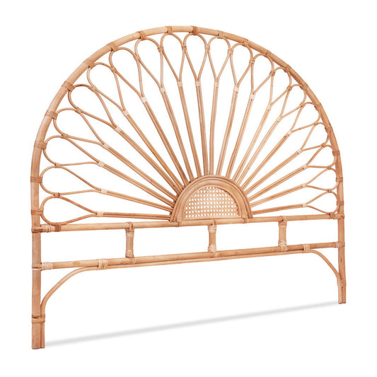 Artiss Bed Headboard Queen Bedhead Rattan - MARI Pine
