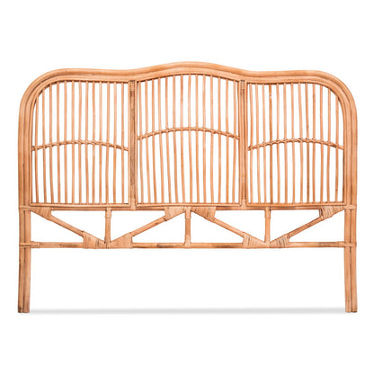 Artiss Bed Headboard Queen Bedhead Rattan - NERO Pine