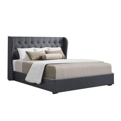 Artiss King Size Gas Lift Bed Frame - Charcoal