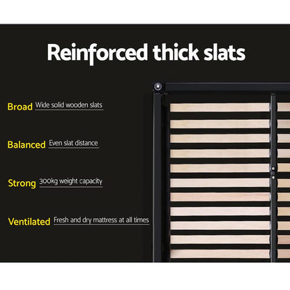 Artiss King Size Gas Lift Bed Frame - Charcoal