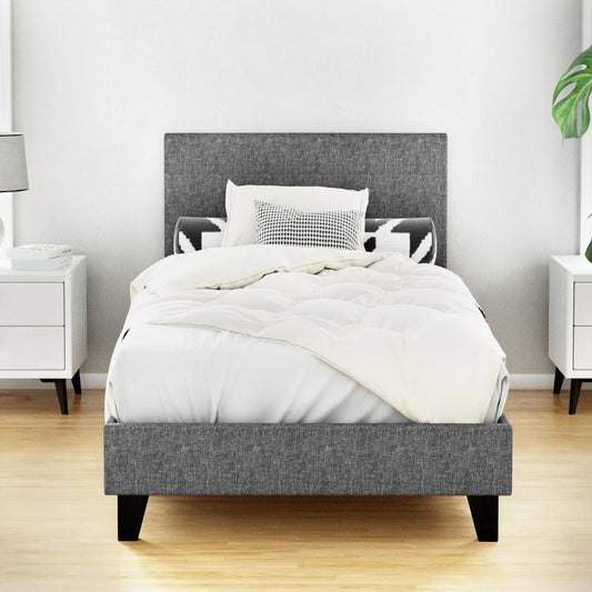 Artiss Neo Bed Frame Fabric - Grey Single