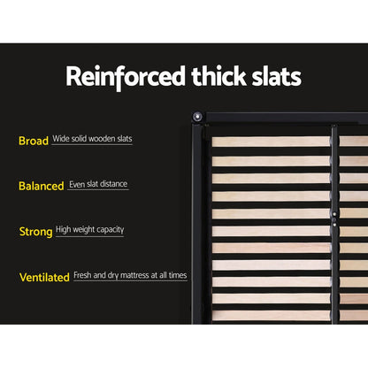 Artiss King Single Size Gas Lift Bed Frame Base With Storage Mattress Grey Fabric NINO