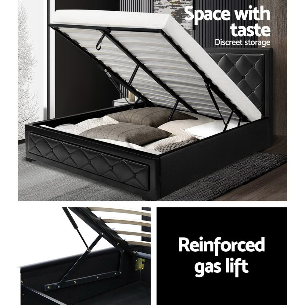 Artiss Tiyo Gas Lift Bed Frame - Queen