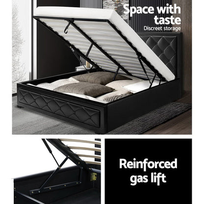 Artiss Tiyo Gas Lift Bed Frame - Queen