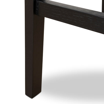 Davis Black Bar Stool - Grey Seat