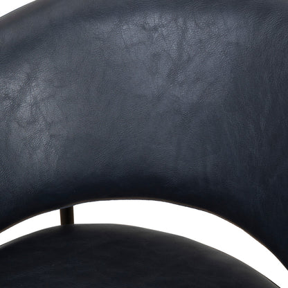 Fabric Bar Stool - Full Black