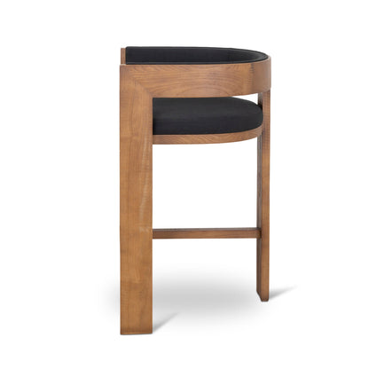Brown ELM Barstool - Black