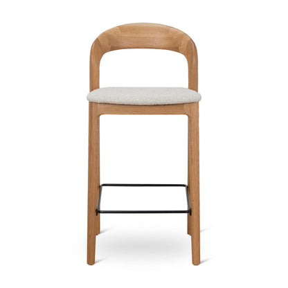 65cm Natural Bar Stool - Beige (Set of 2)