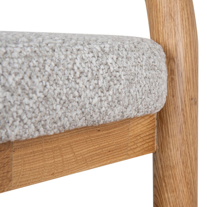 66cm Natural Bar Stool - Clay Grey