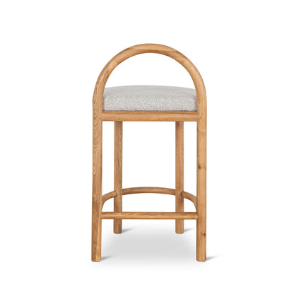 66cm Natural Bar Stool - Clay Grey